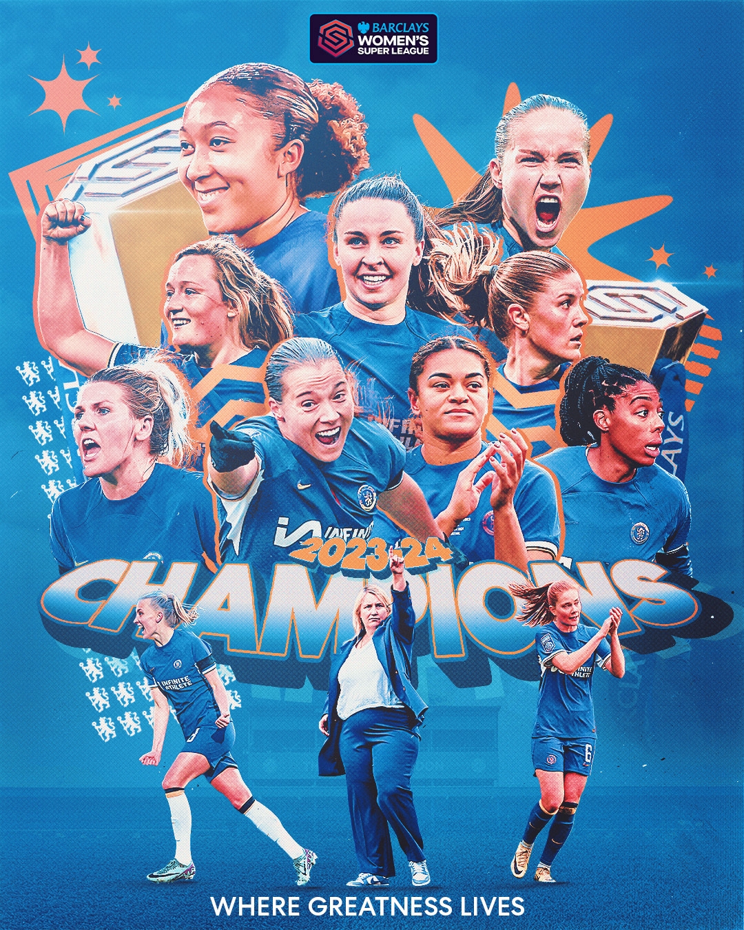 切尔西女足联赛5连冠&总计8次夺冠英超最多，曼城女足7次获得亚军